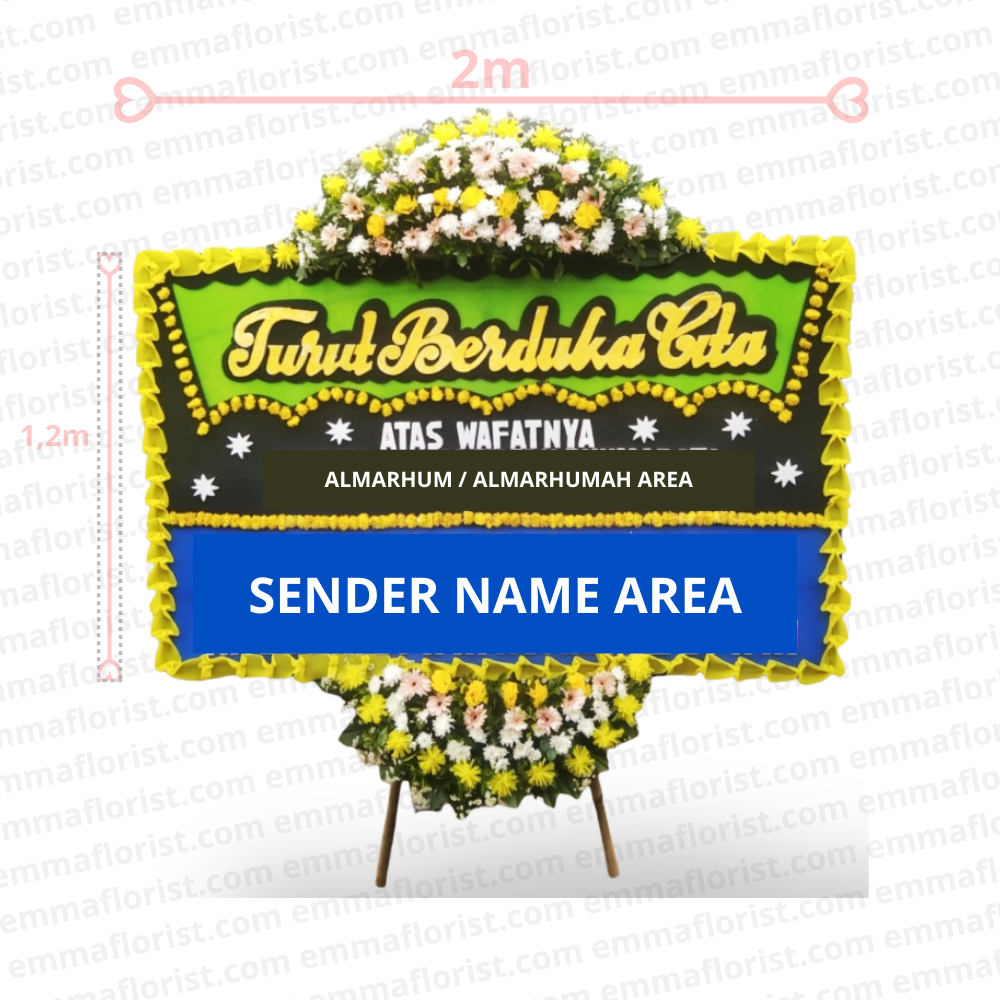 Karangan bunga papan duka cita