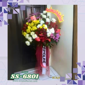 Standing Flowers Ucapan Selamat SS06801 - Karangan bunga elegan untuk ucapan spesial
